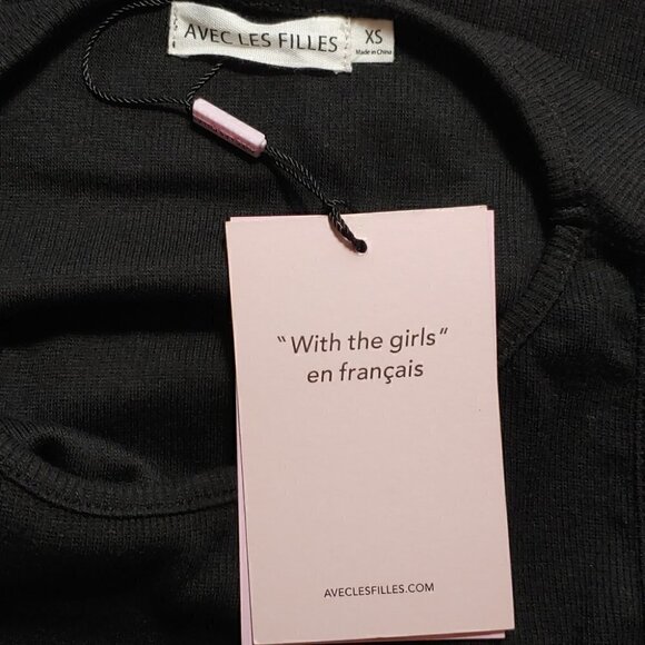 NWT AVEC LES FILLES Black ribbed tank bodysuit - Picture 11 of 12